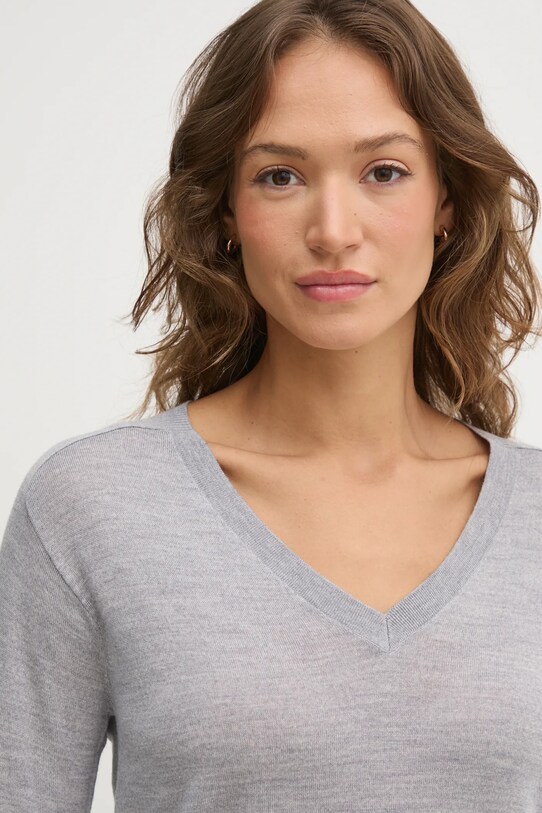 United Colors of Benetton pulover de lana gri 11AHD402M