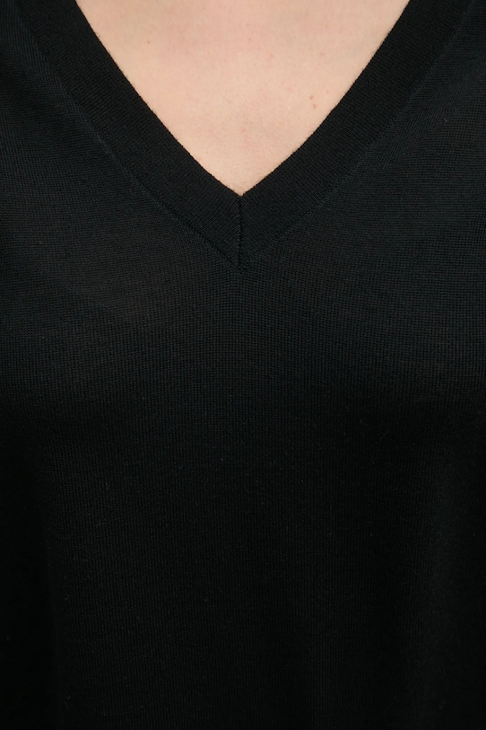 Шерстяной свитер United Colors of Benetton 11AHD402M чёрный