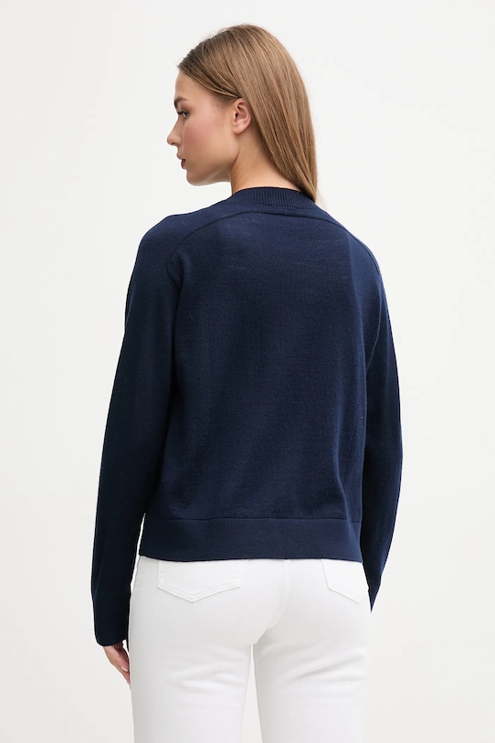 Odzież United Colors of Benetton kardigan wełniany 11AHD604R granatowy