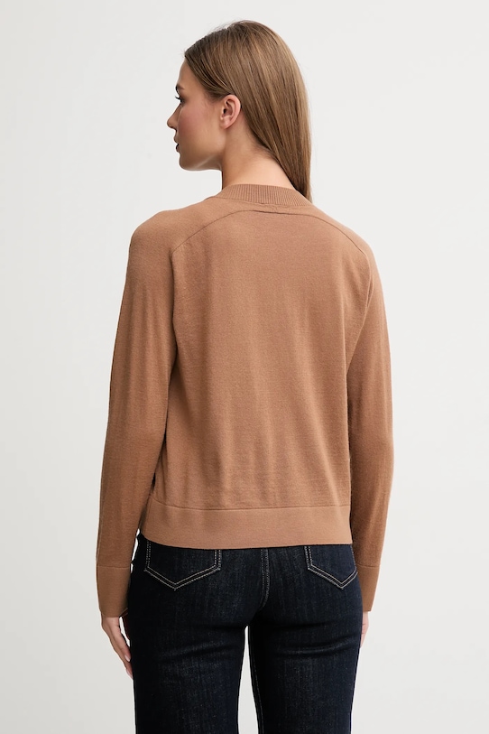 Odzież United Colors of Benetton kardigan wełniany 11AHD604R brązowy