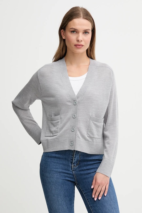 United Colors of Benetton kardigan wełniany szary 11AHD604R