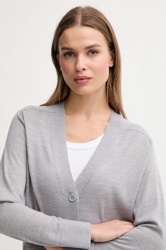 United Colors of Benetton kardigan wełniany szary 11AHD604R