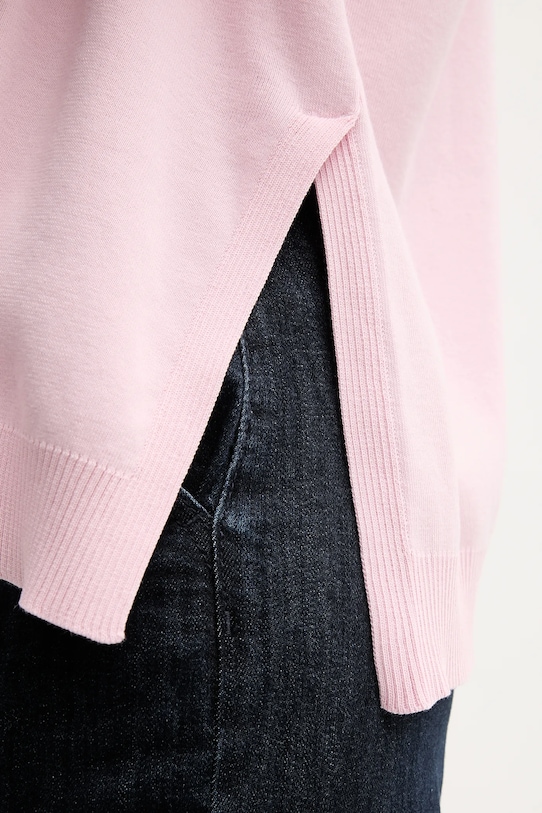 United Colors of Benetton pulover de bumbac 1091D10D7 roz