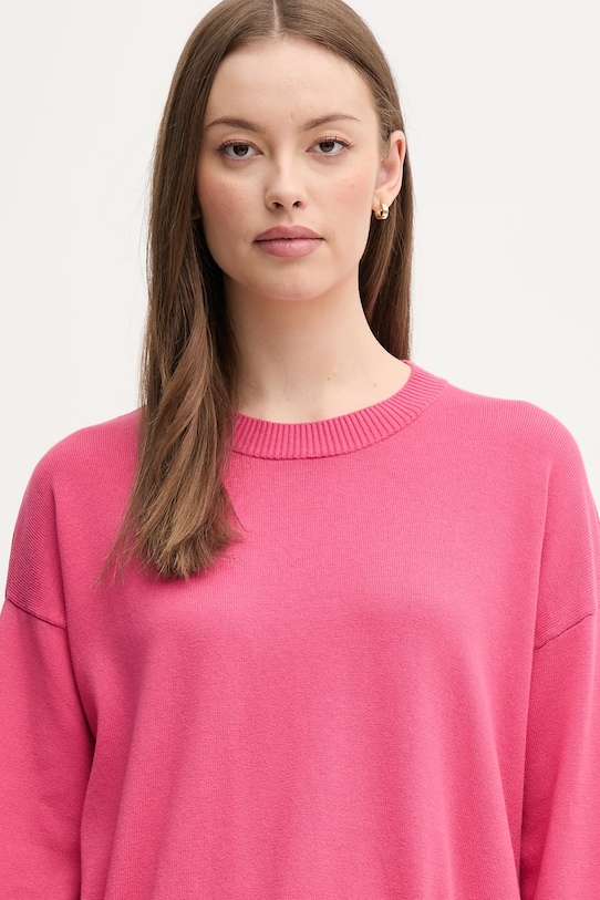 United Colors of Benetton pulover de bumbac roz 1294D10DP