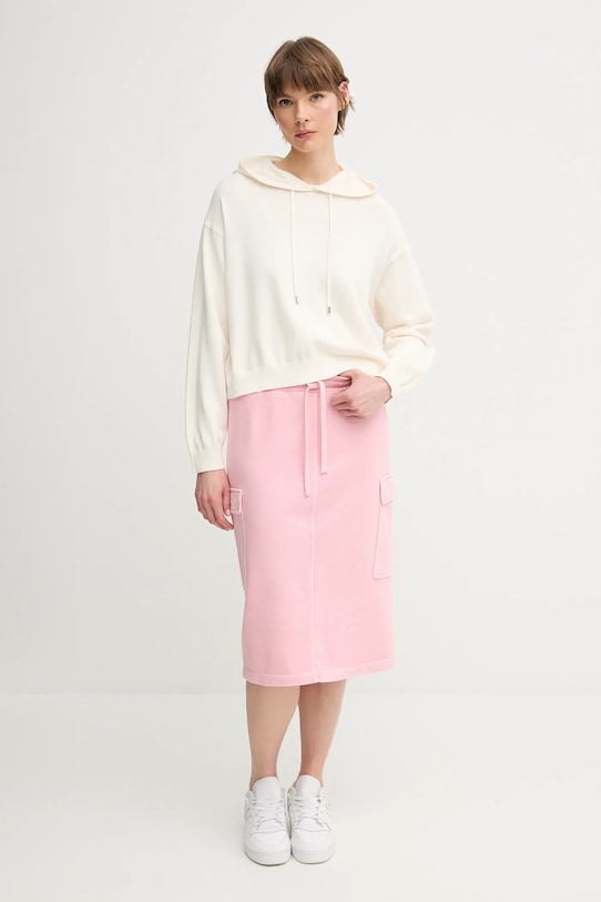 United Colors of Benetton pulover de bumbac 1294D203T bej SS25