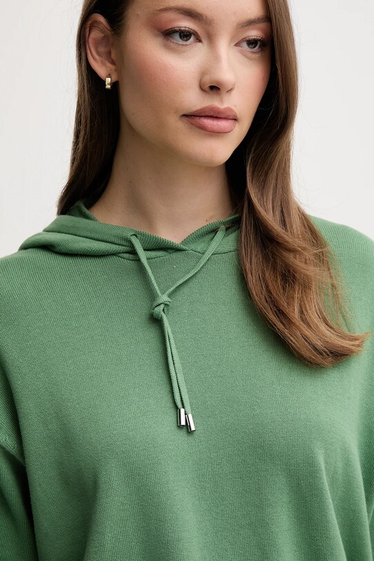 Хлопковый свитер United Colors of Benetton зелёный 1294D203T