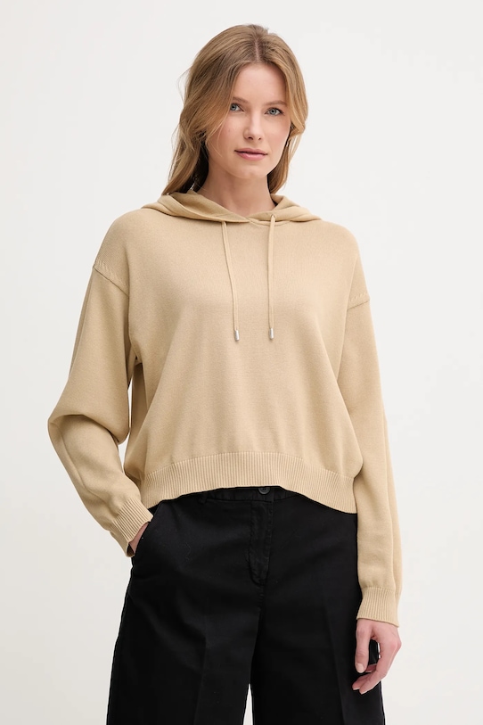 United Colors of Benetton pamut pulóver pamut bézs 1294D203T