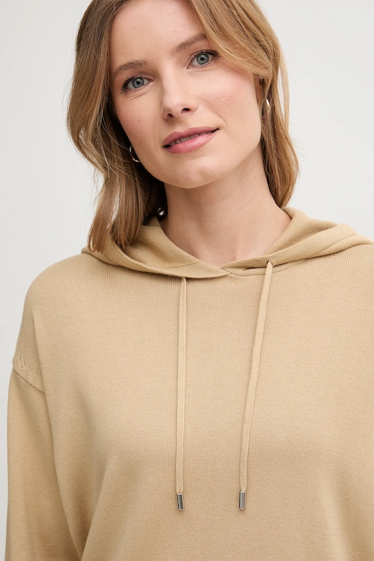 United Colors of Benetton pamut pulóver bézs 1294D203T