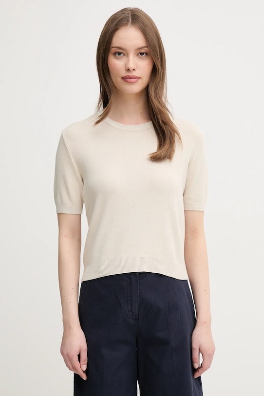 United Colors of Benetton sweter bawełniany bawełna beżowy 1091D10D5