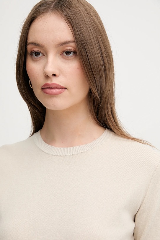 United Colors of Benetton sweter bawełniany beżowy 1091D10D5