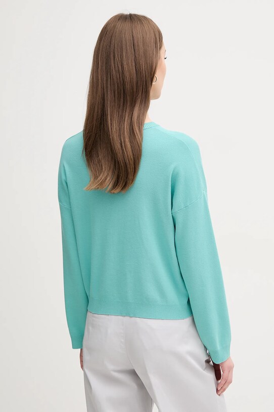 Îmbrăcăminte United Colors of Benetton pulover de bumbac 1091D10D6 turcoaz