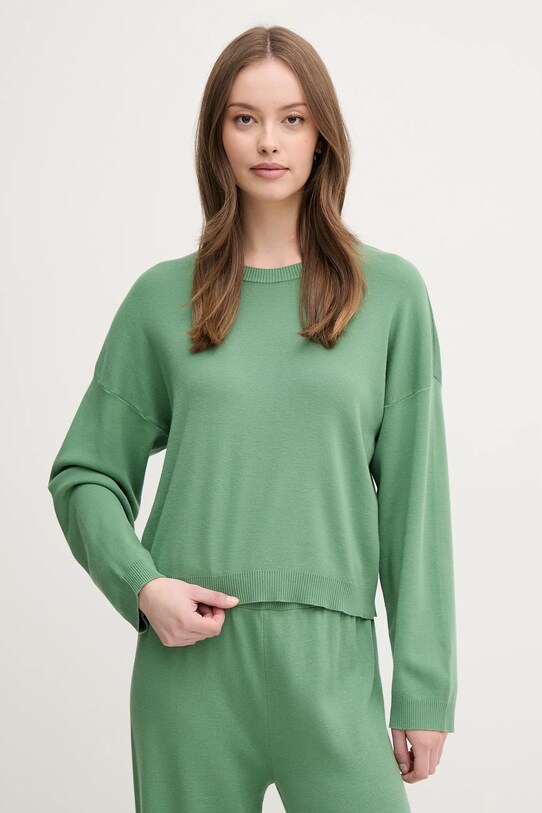 Bavlnený sveter United Colors of Benetton bavlna zelená 1091D10D6