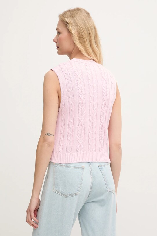 Ρούχα Βαμβακερό γιλέκο United Colors of Benetton 1694D10CM ροζ