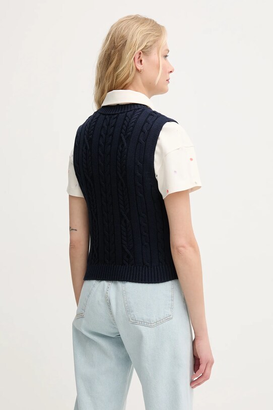 Îmbrăcăminte United Colors of Benetton vestă din bumbac 1694D10CM bleumarin