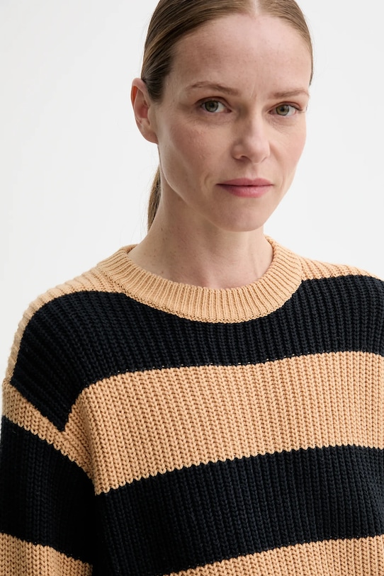 Svetr z vlněné směsi Levi's ROCKET SWEATER hnědá 0012L