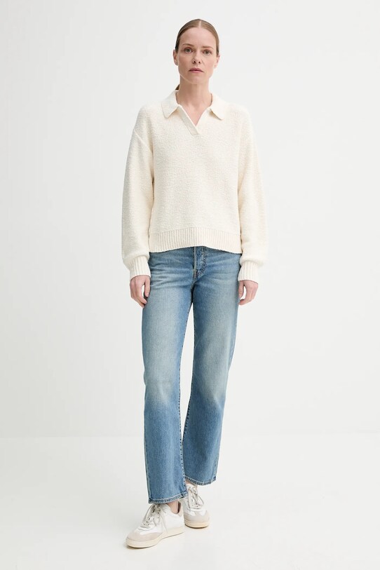Svetr Levi's SATELLITE POLO SWEATER 0012N béžová SS25