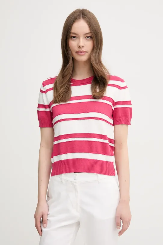 United Colors of Benetton maglione in cotone a maglia fine rosa 1294E10D0