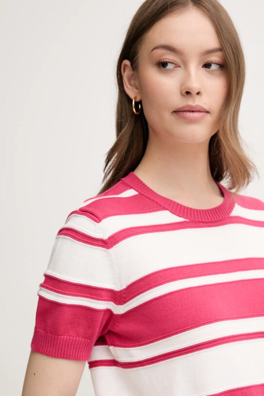 United Colors of Benetton sweter bawełniany różowy 1294E10D0