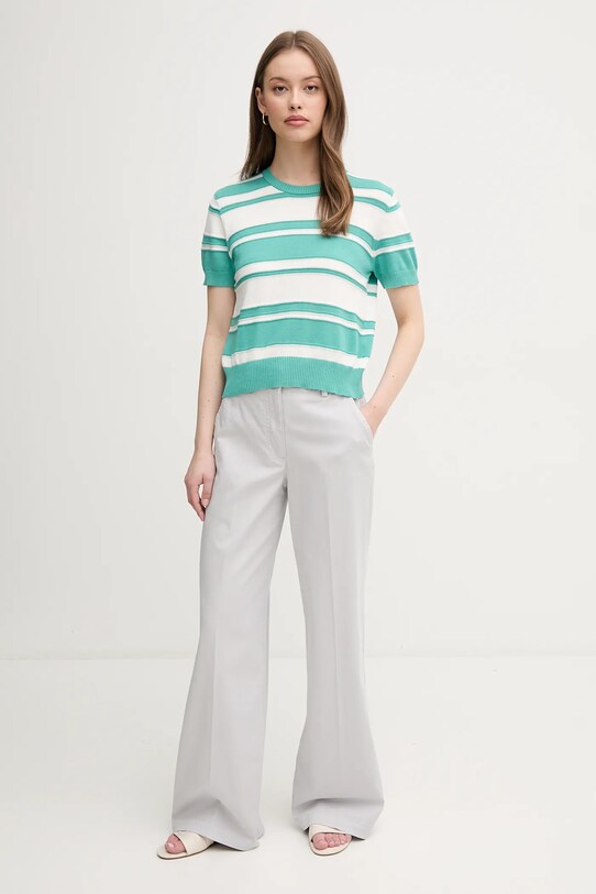 United Colors of Benetton pulover de bumbac 1294E10D0 turcoaz SS25
