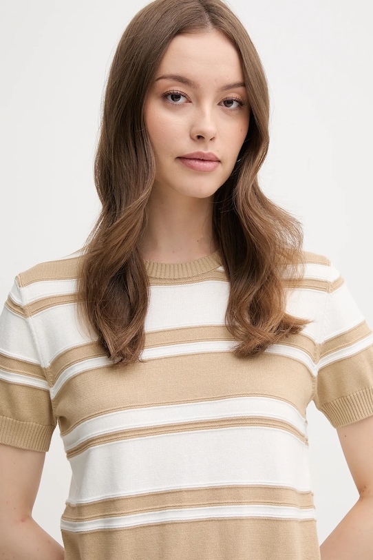 United Colors of Benetton pulover de bumbac bej 1294E10D0