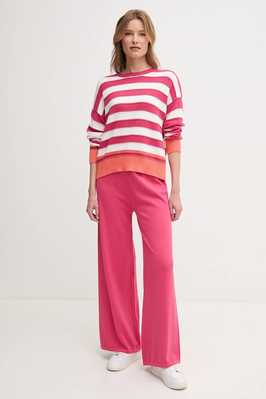 United Colors of Benetton pamut pulóver 1494E10CW rózsaszín SS25