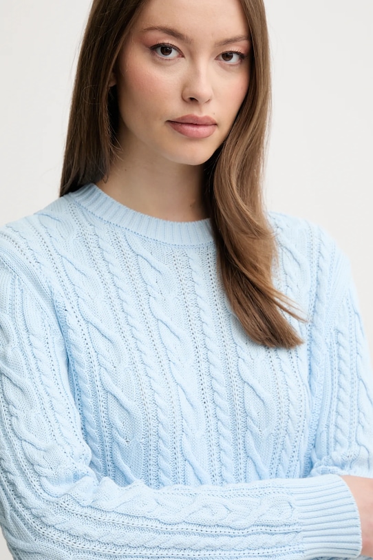 Хлопковый свитер United Colors of Benetton голубой 1594D10D4