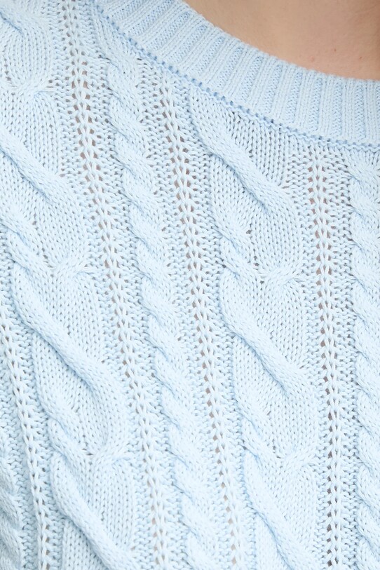 Хлопковый свитер United Colors of Benetton 1594D10D4 голубой