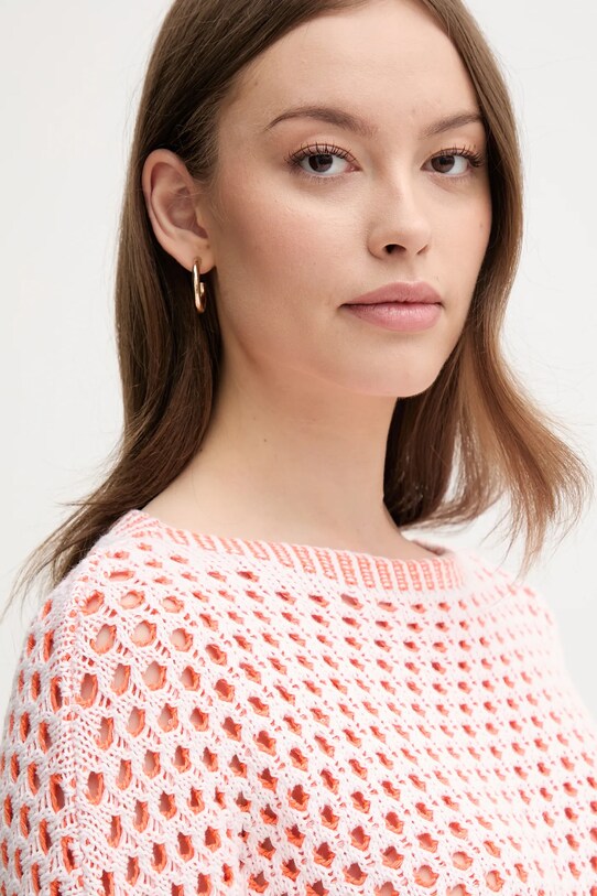 United Colors of Benetton sweter pomarańczowy 1194E10D9