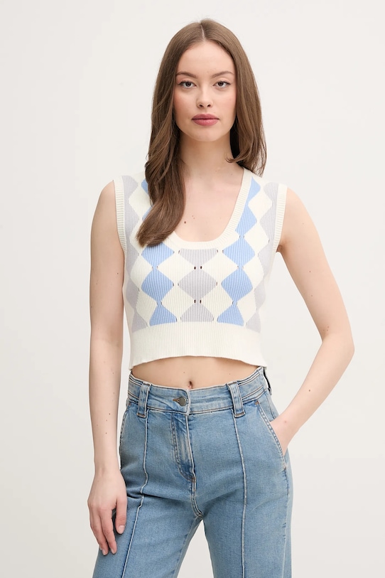 United Colors of Benetton mellény mintás bézs 124ME10DI