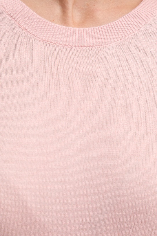 United Colors of Benetton sweter z dodatkiem jedwabiu 1ZRED10CP różowy