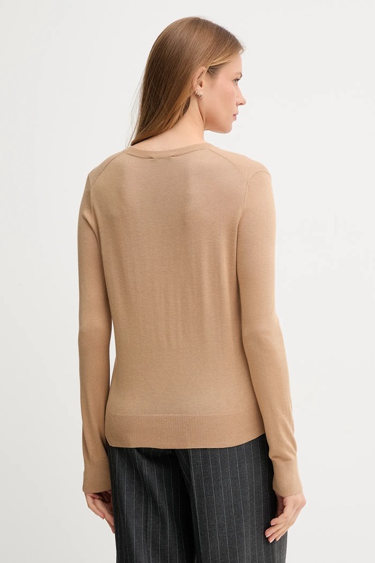 Odzież United Colors of Benetton sweter z dodatkiem jedwabiu 1ZRED10CP beżowy
