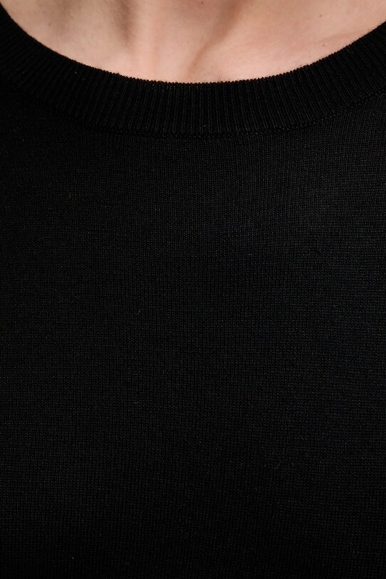 Sveter s prímesou hodvábu United Colors of Benetton 1ZRED10CP čierna