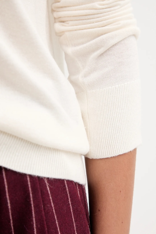 United Colors of Benetton sweter z domieszką jedwabiu 1ZRED402L beżowy