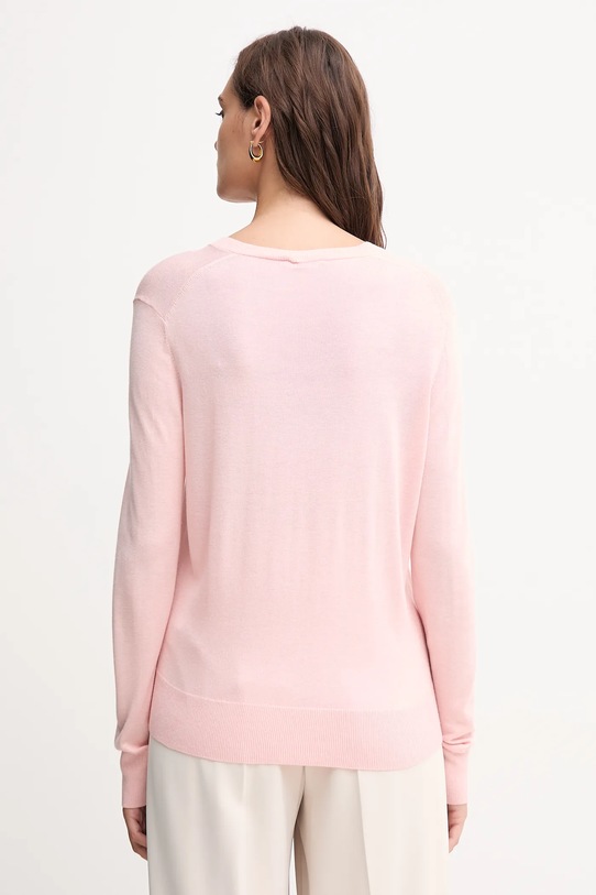 Îmbrăcăminte United Colors of Benetton pulover din amestec de mătase 1ZRED402L roz