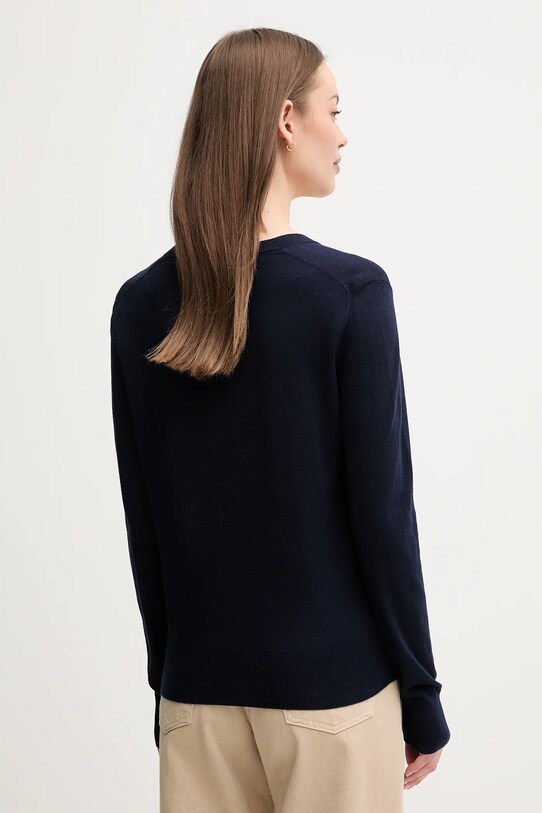 Odzież United Colors of Benetton sweter z domieszką jedwabiu 1ZRED402L granatowy