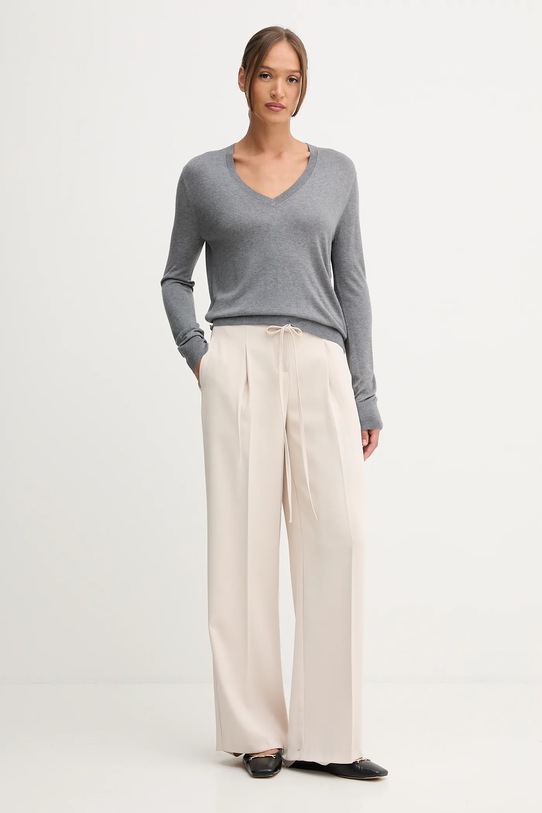 United Colors of Benetton pulover din amestec de mătase 1ZRED402L gri AW25