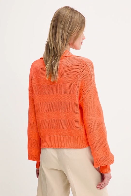 Odzież United Colors of Benetton sweter bawełniany 1898D3015 pomarańczowy