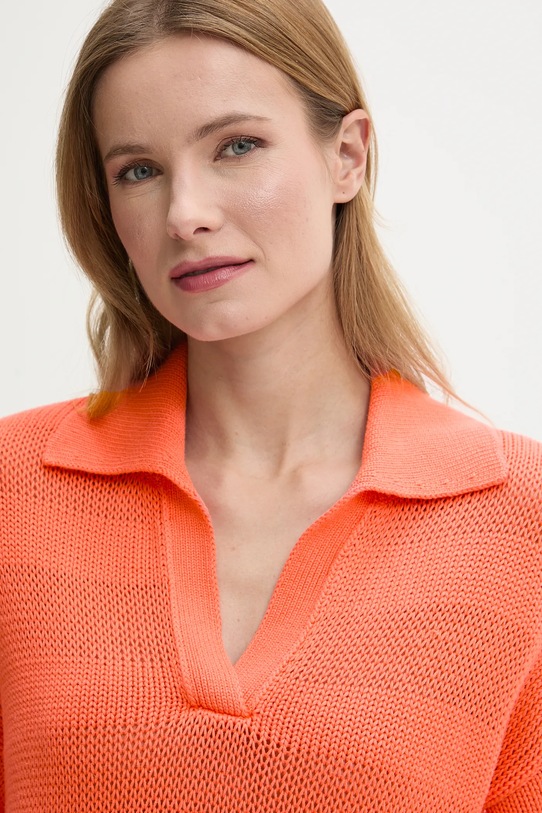 United Colors of Benetton sweter bawełniany pomarańczowy 1898D3015