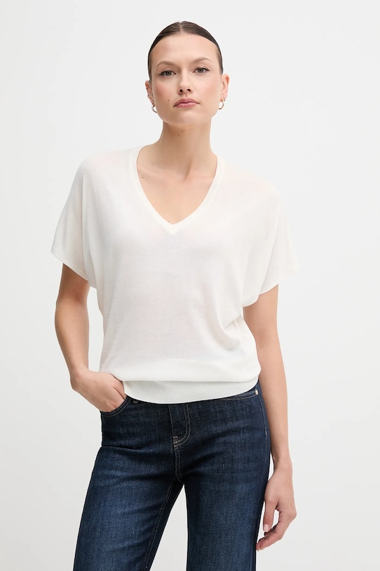 Tričko United Colors of Benetton relaxed biela 103VD402U