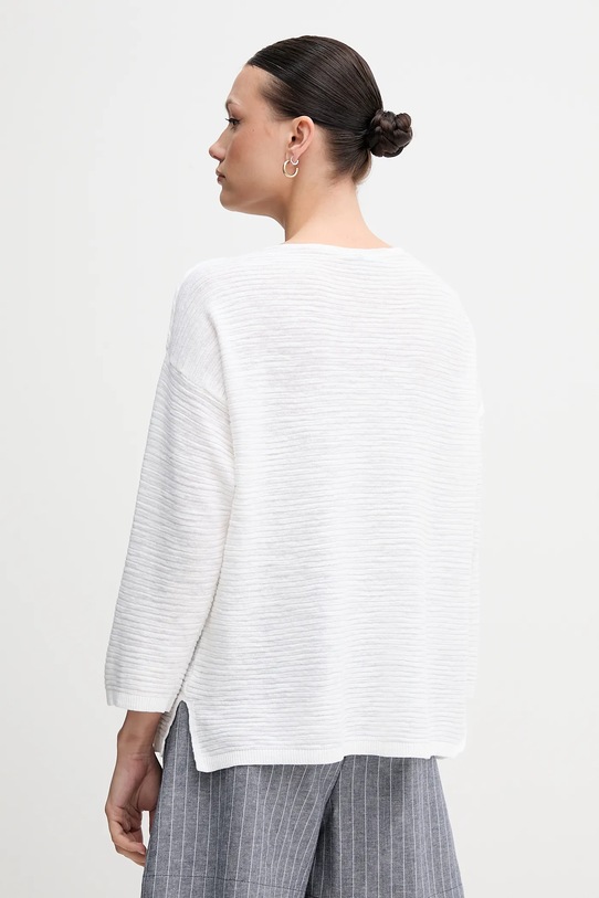 Îmbrăcăminte United Colors of Benetton pulover din amestec de in 115GD10CT alb