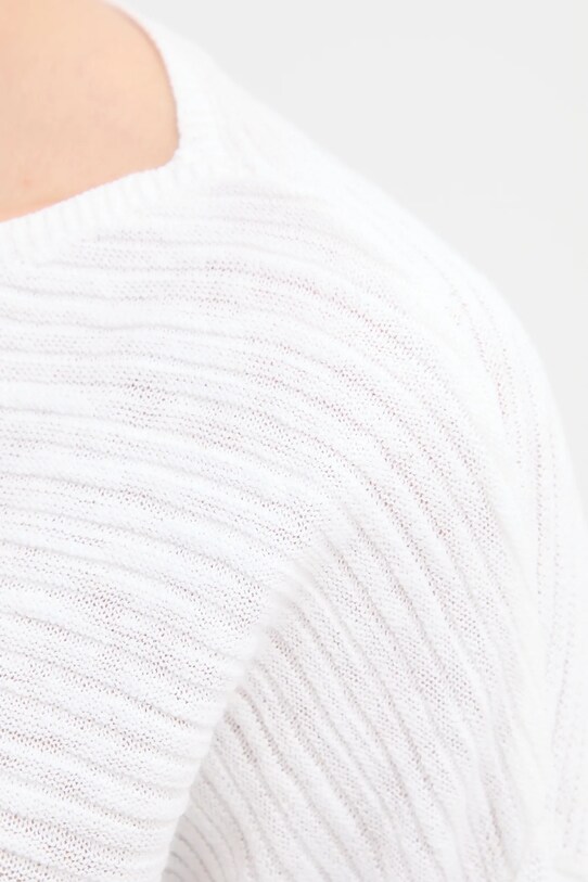 United Colors of Benetton maglione con aggiunta di lino 115GD10CT bianco