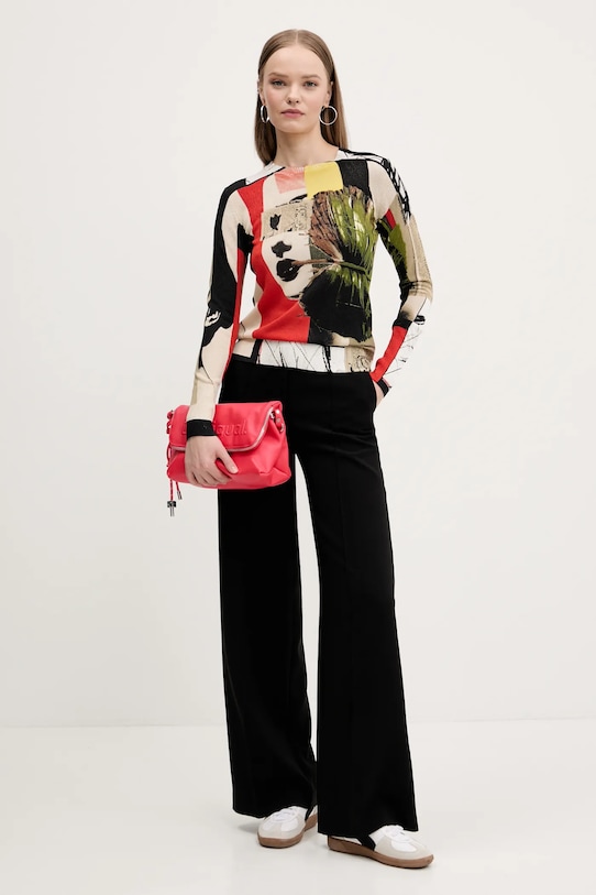 Desigual pulover COLLAGELACRO 25SWJF27 bej SS25