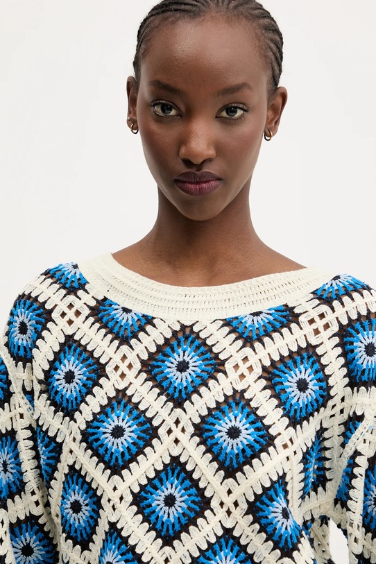 Desigual sweter DEMIS beżowy 25SWJF25