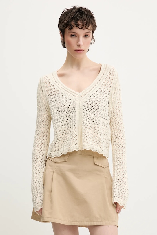 Desigual sweter FLAM pozostałe beżowy 25SWJF23