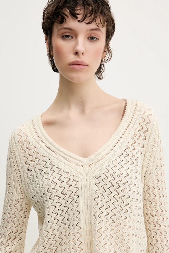 Desigual sweter FLAM beżowy 25SWJF23