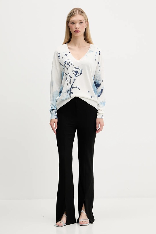 Светр з домішкою льону Desigual HELSINKI 25SWJF33 бежевий SS25