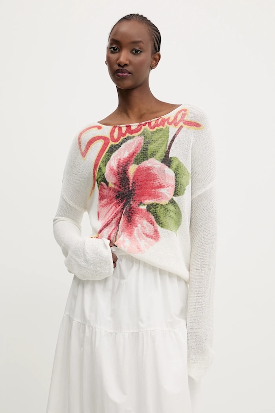 Desigual sweter RIBE pozostałe beżowy 25SWJF16