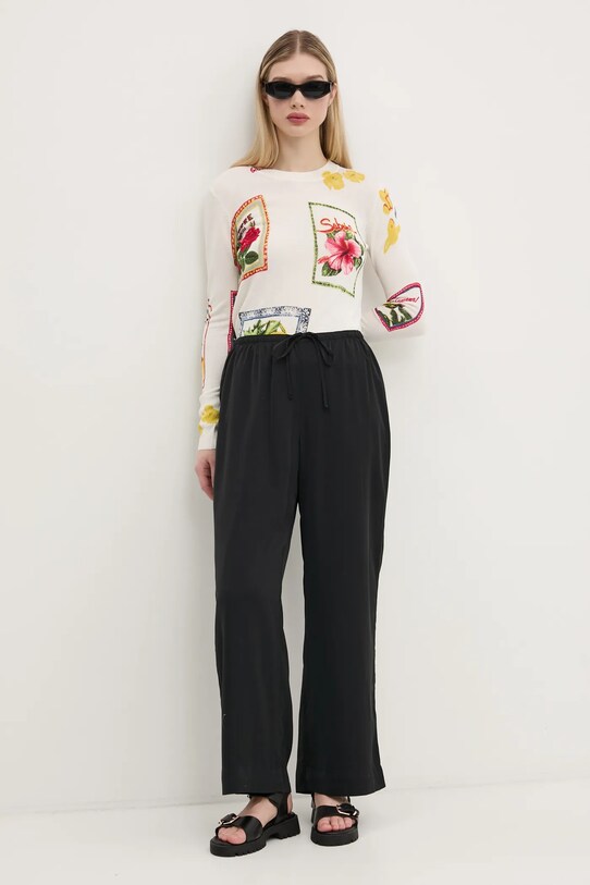 Desigual pulover din amestec de in TAMPERE 25SWJF32 bej SS25