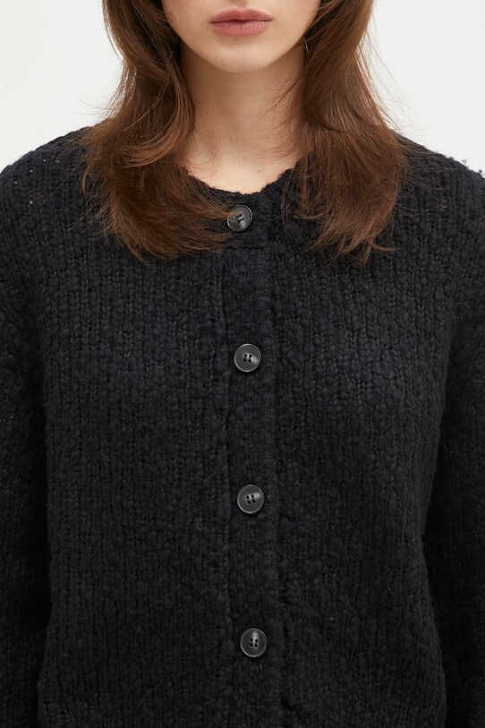 Samsoe Samsoe woolen cardigan Sameryem black F24400084