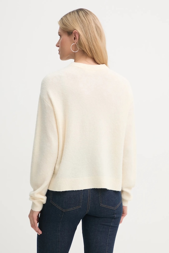 Odzież American Vintage kardigan z domieszką wełny DAM19EE25 beżowy